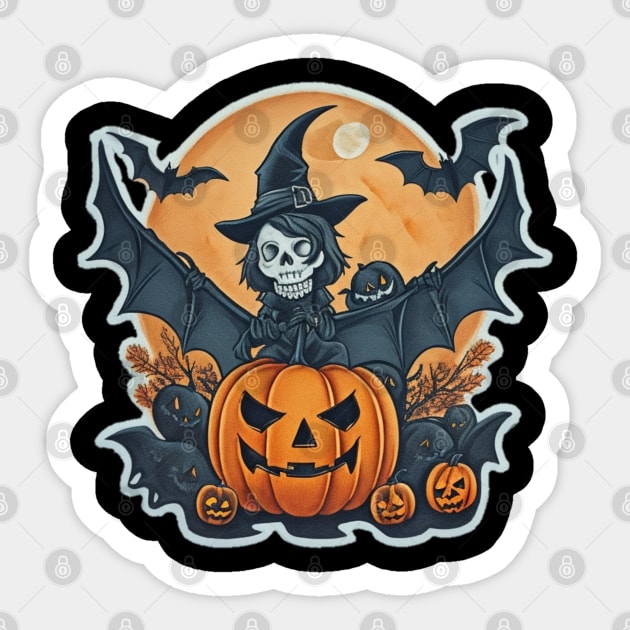 witch skull Halloween Sticker by sukhendu.12